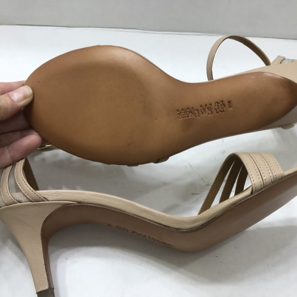 KAY UNGER - CAGE BACK MID HEEL ANKLE STRAP SANDAL - Picture 4 of 7